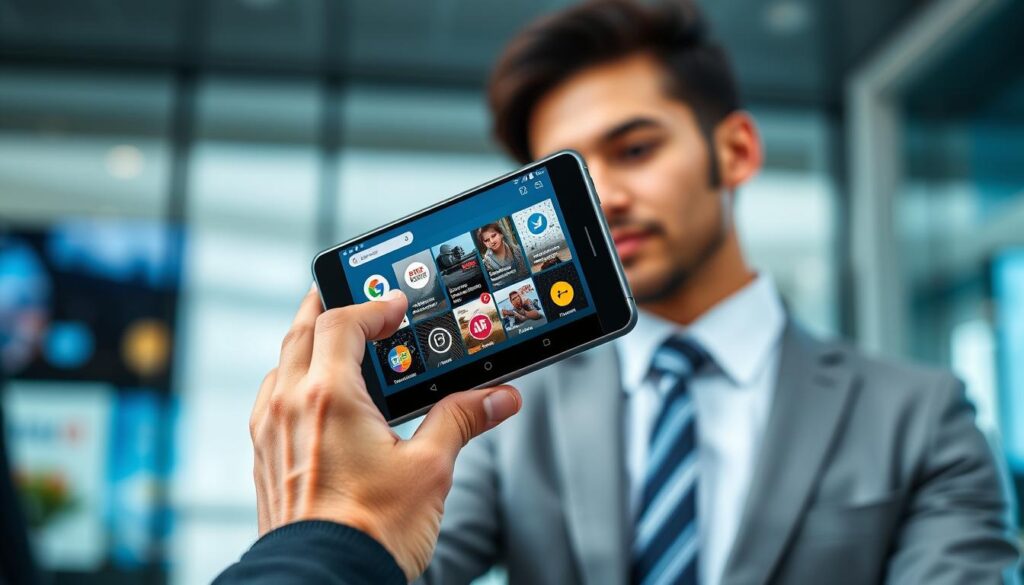 Generate an image of the OTT Navigator IPTV app interface on an Android device