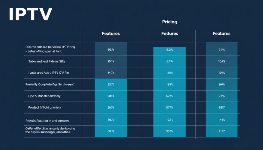 Generate an image representing IPTV pricing comparison Generate an image representing IPTV pricing comparison