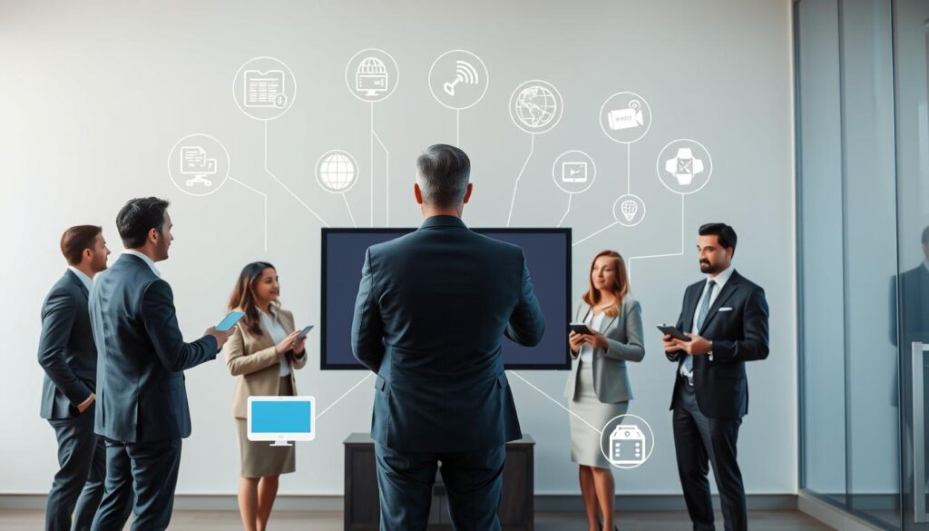 Generate an image representing IPTV technology