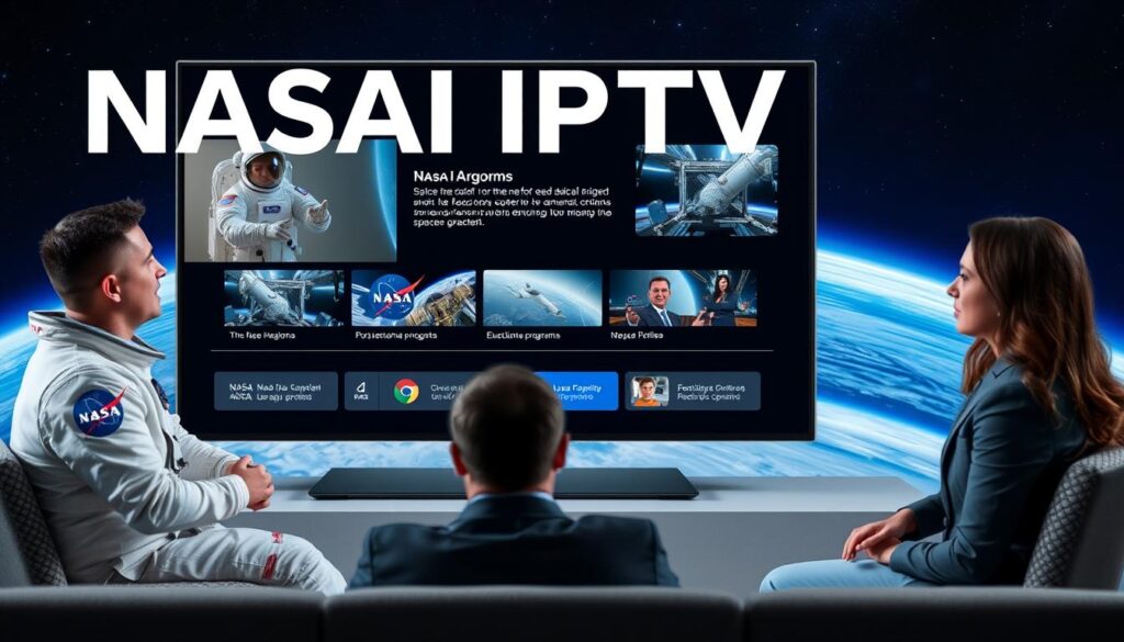 Generate an image representing NASA IPTV's streaming service Generate an image representing NASA IPTV's streaming service
