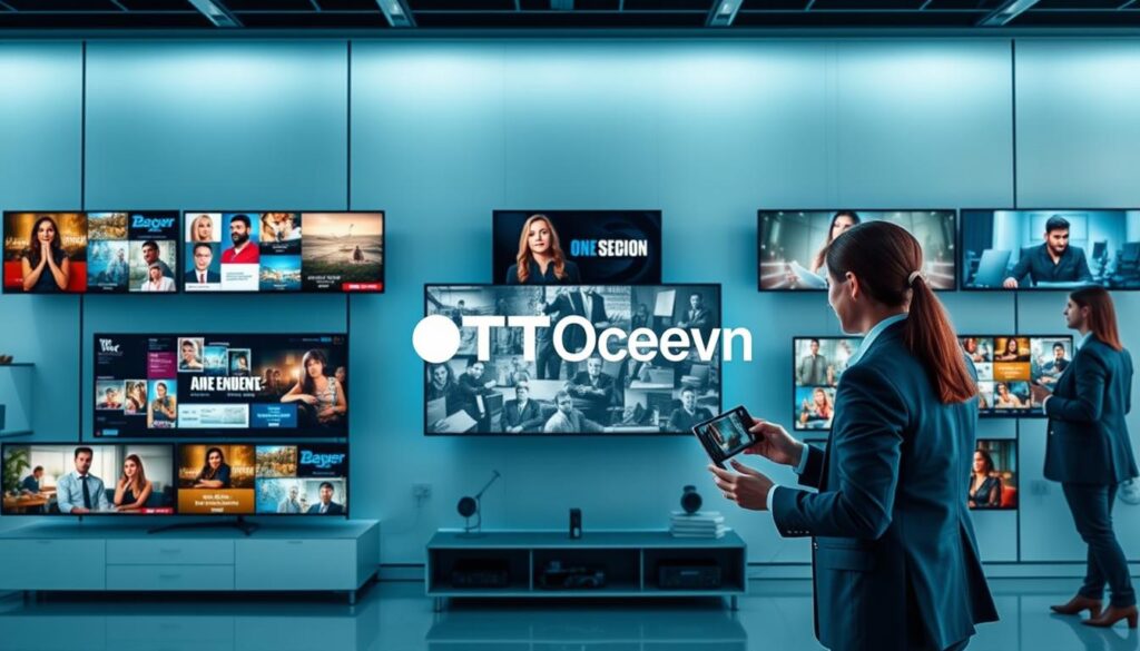 Generate an image representing OTTOcean's IPTV service.