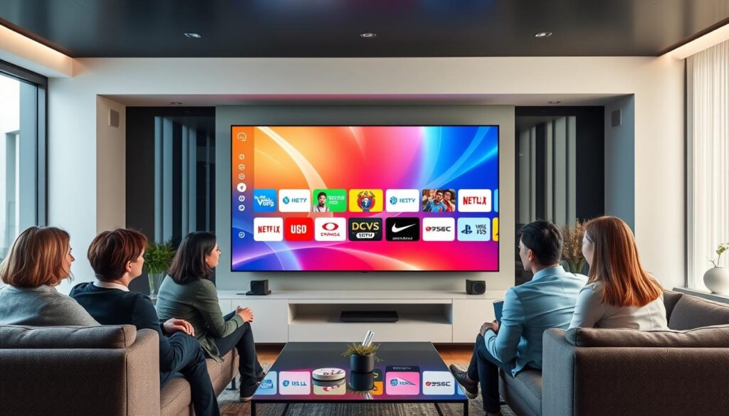 Generate an image representing Premium IPTV Quebec's high-quality streaming service.