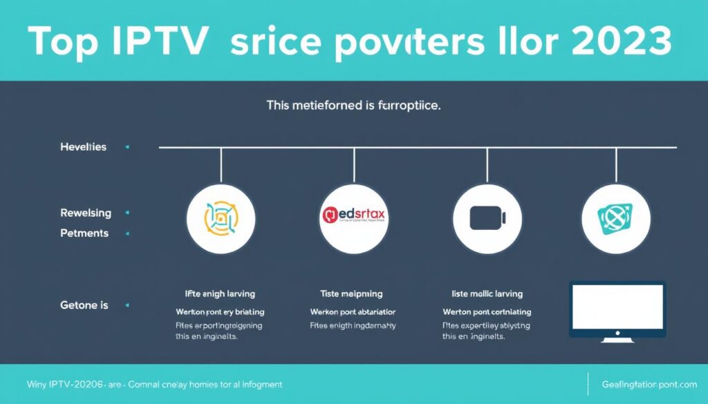 Generate an image representing the top IPTV lists for 2023