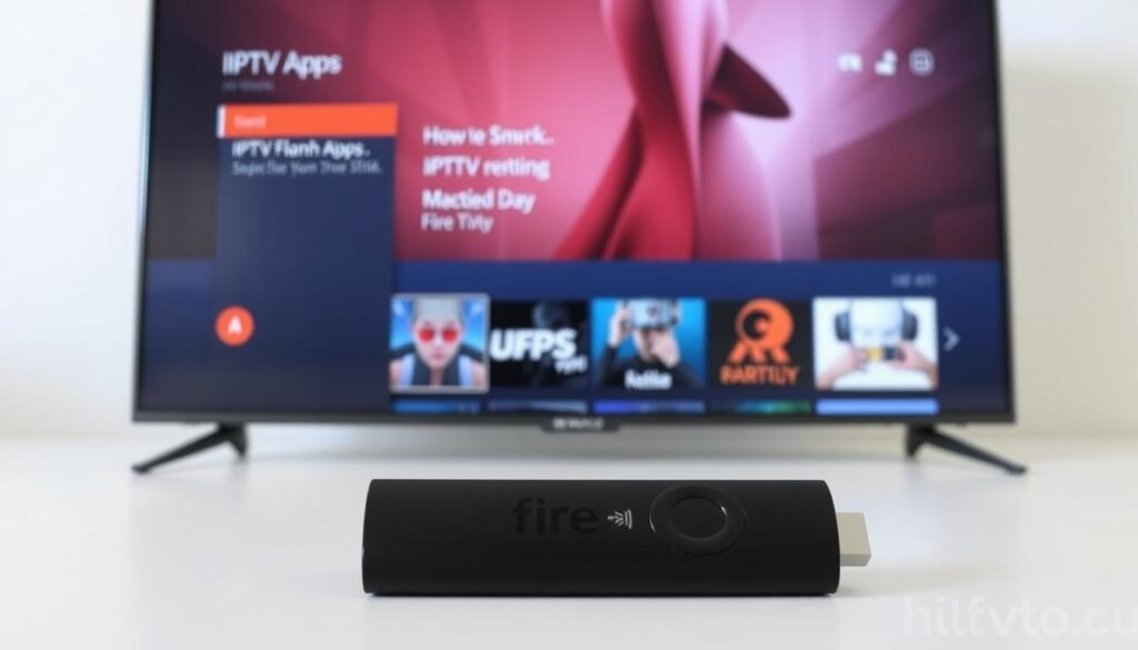Image of Fire TV Stick with IPTV app installed