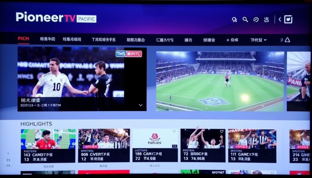 Image of Pioneer TV interface showing Sportsnet Pacific coverage