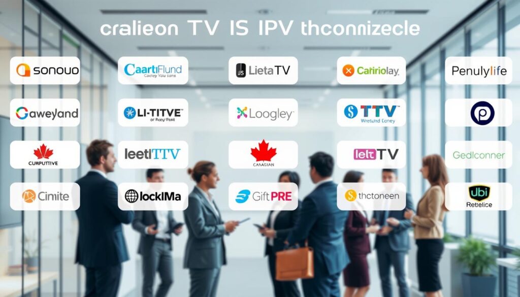 Image of various Canadian IPTV providers