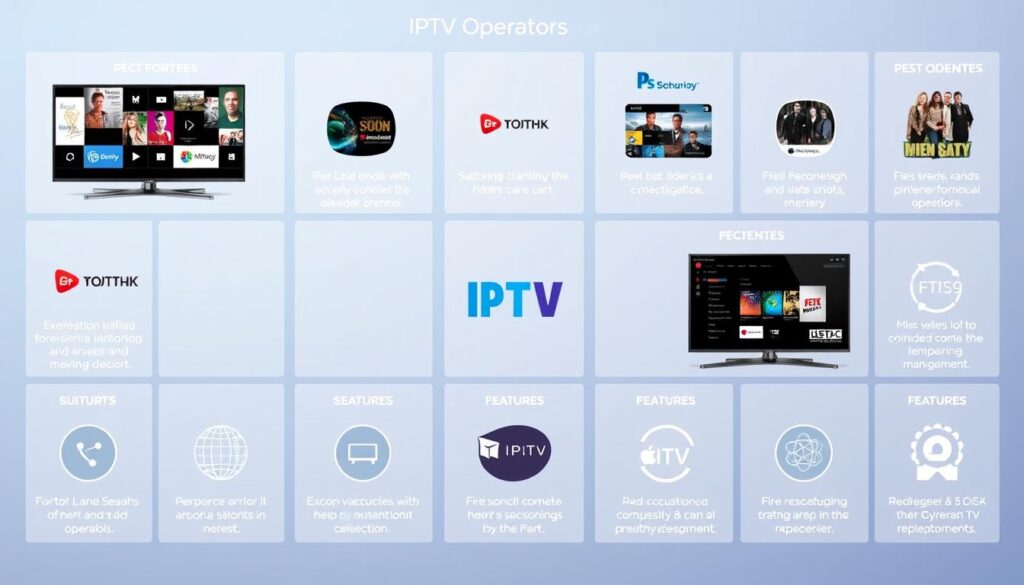 Image of various IPTV operators and their content offerings
