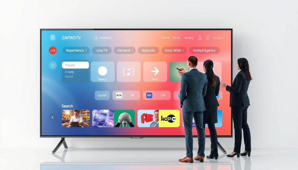 ZAFIRO TV IPTV solution interface