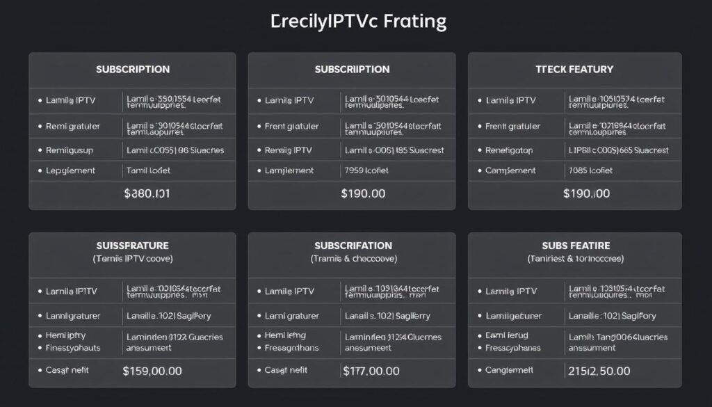 Image of different Tamil IPTV subscription plans Image of different Tamil IPTV subscription plans